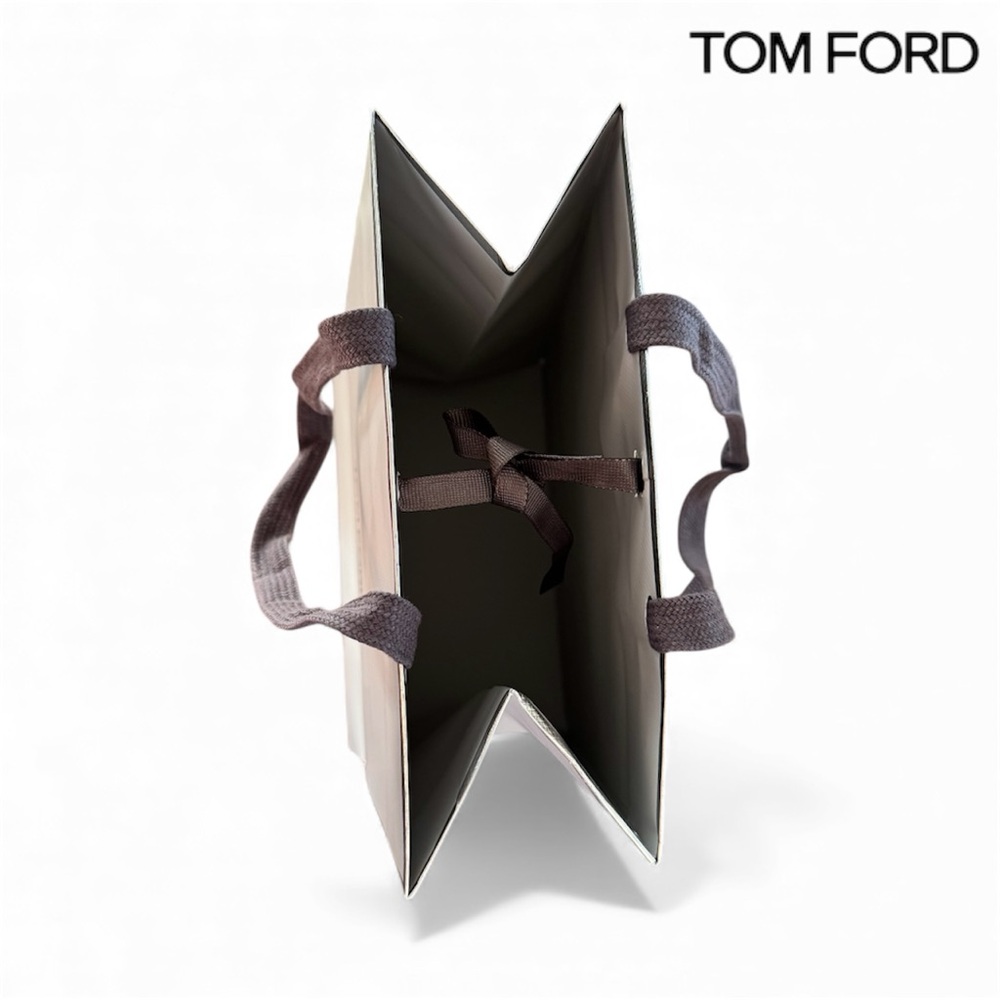Tom Ford Grey Silver/Grey Gift Shopping Paper Tote Bag - Picture 4 of 6